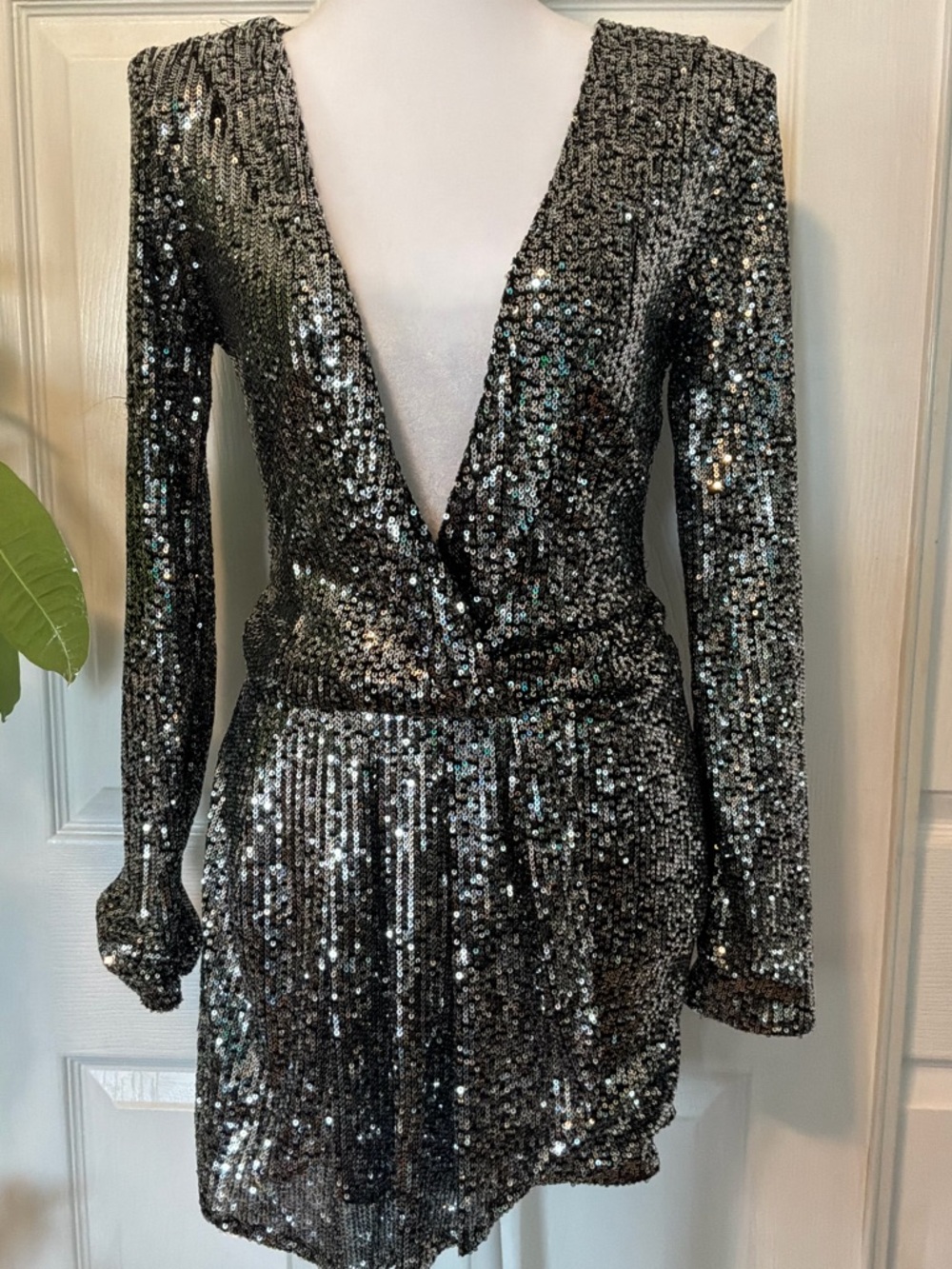 NWT Lioness ‘Make Your Move’ Sequin Mini - Gunmetal